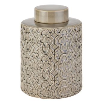 Seville Collection Large Marrakesh Urn - Ceramic - L20 x W20 x H27 cm - Grey