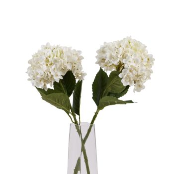 Hydrangea Stem - Plastic - L16 x W16 x H58 cm - White