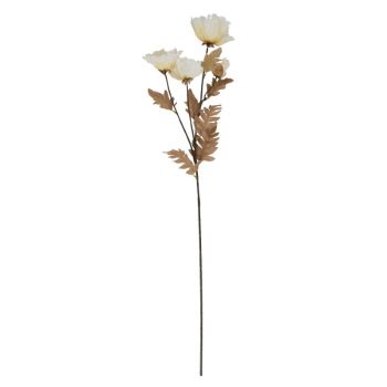 Large Poppy Stem - Plastic - H105 cm - White