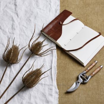 Large Triple Teasle Stem - Plastic - H85 cm - Brown