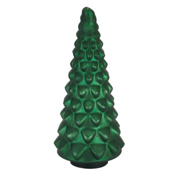 Noel Collection Decorative Tree - Glass - L16 x W16 x H37 cm - Forest Green