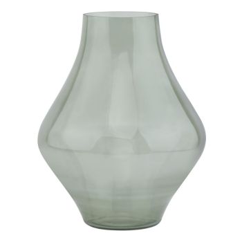 Platform Bouquet Vase - Glass - L30 x W30 x H38 cm - Sage Green