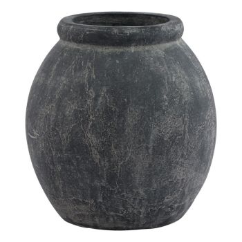 Amalfi Jar Shaped Planter - Ceramic - L30 x W30 x H31 cm - Grey