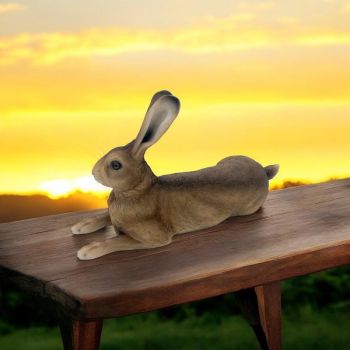 Lying Rabbit Decorative Ornament - L25 x W47 x H23 cm