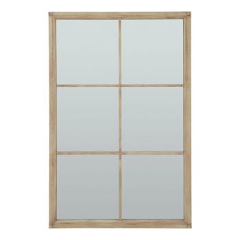 XL Window Mirror - Washed Wood - L4 x W112 x H170 cm - Brown