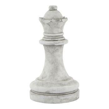 Athena Stone Queen Chess Piece - Ceramic - L16 x W16 x H29 cm - White