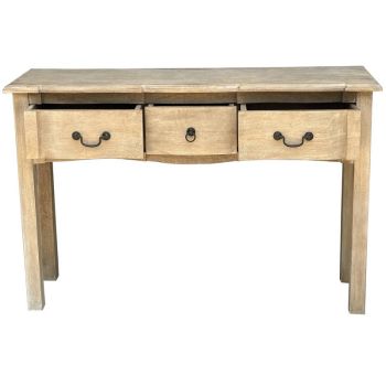 Copgrove Collection 3 Drawer Console Table - Wood - L35 x W120 x H78 cm - Brown