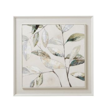 Dolce Dapple Leaf Framed Painting on Canvas - Wood - L5 x W100 x H100 cm - Brown