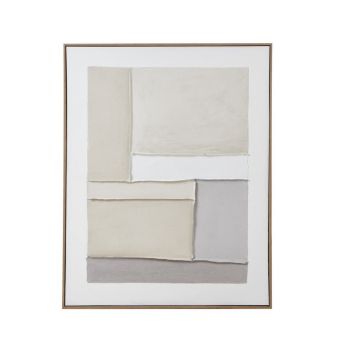 Contempo Alpha Framed Painting on Canvas - Wood - L3 x W75 x H95 cm - Brown