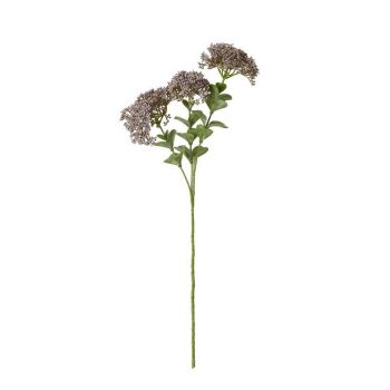 Sedum Spray (Single Stem Flower) - Plastic - Height 58 cm - Purple