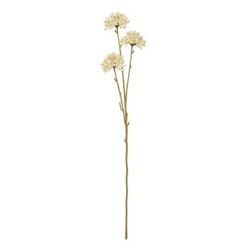 Allium Spray (Single Stem Flower) - Plastic - Height 60 cm - Cream