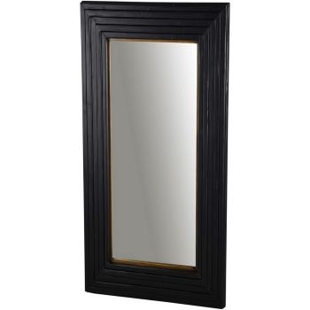 Lennox Wall Mirror - Wood - L6 x W77 x H123 cm - Black