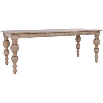 The Rutland Collection Rectangular Dining Table - Wood - L100 x W200 x H76 cm - Brown