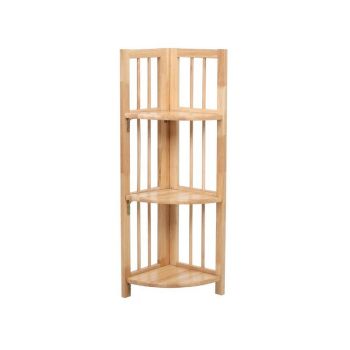 Three Tier Box Frame Corner Unit - Wood - L30 x W30 x H97 cm - Natural