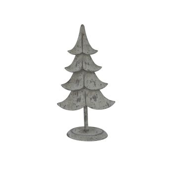 Rustic Standing Christmas Tree Decoration - Metal - L8 x W11 x H23 cm - Brown