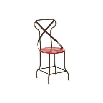 Artisan Dining Chair - Metal - L45 x W42 x H92 cm - Red