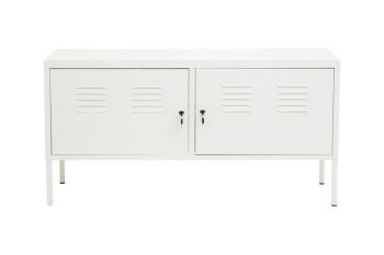 Academy Two Door Locker - Metal - L40 x W118 x H60 cm - White