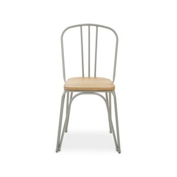 District Dining Chair - Wood/Metal - L55 x W46 x H85 cm - Black/Natural