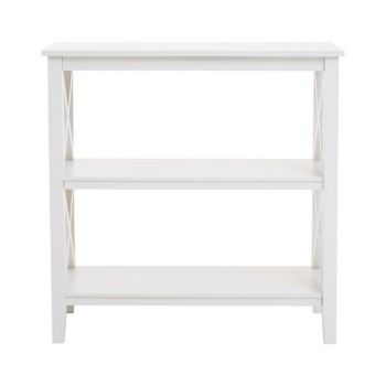 Heritage Three Shelf Bookcase - Wood - L81 x W40 x H81 cm - Ivory