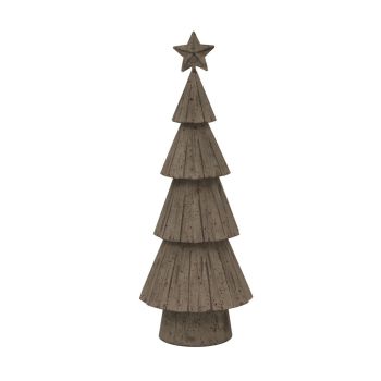 Medium Rustic Bough Christmas Tree with Star - Metal - L7 x W11 x H32 cm - White