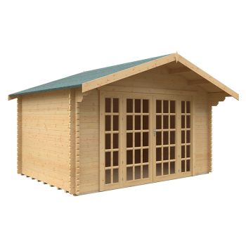 10x14 Balmoral 44mm Cabin - L295 x W415 x H282.2 cm - Solid Wood/Softwood/Pine - Natural