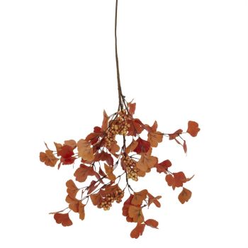 Large Autumn Spray with Berries (Single Stem Flower) - Plastic - Height 82 cm - Brown