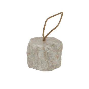 Marble Doorstop - L10 x W10 x H7 cm - White