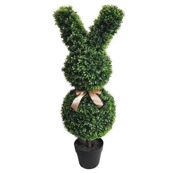Artificial Bunny Tree - Plastic - L20 x W25 x H90 cm - Green