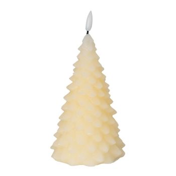 Luxe Collection Natural Glow Tree LED Wax Candle - Wax - L8 x W8 x H13 cm - Cream