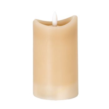 Luxe Collection Natural Glow 2.75x5 Melted LED Candle - Plastic - L7 x W7 x H12 cm - Taupe
