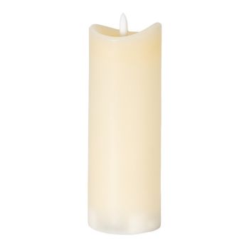 Luxe Collection Natural Glow 2.75x8 Melted LED Candle - Plastic - L7 x W7 x H20 cm - Cream
