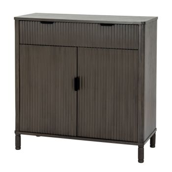 Reed Collection 1 Drawer 2 Door Sideboard Cabinet - Wood - L35 x W80 x H80 cm - Brown