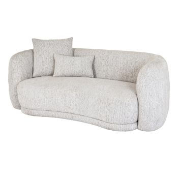 Sorelle Two Seater Sofa with Cushions - Metal - L97 x W197 x H72 cm - White