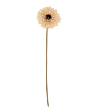 Cream Gerbera Stem Artificial Flower - Plastic - L11 x W11 x H53 cm - Cream