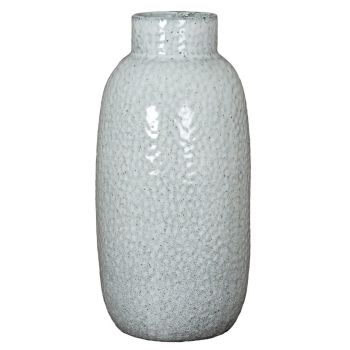 Cairn Dimple Large Vase - Ceramic - L18 x W18 x H37 cm - White