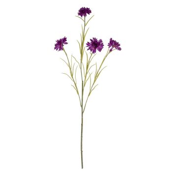 Cornflower Stem Artificial Flower - Plastic - L20 x W20 x H77 cm - Purple