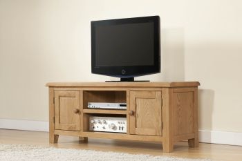 Shrewsbury Large TV Unit - L45 x W120 x H50 cm - Oak