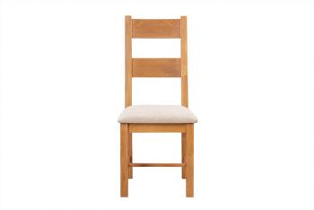 Shrewsbury Pair of Rustic Chairs - Fabric Seat