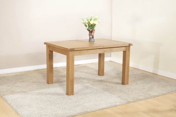 Shrewsbury Dining Table with 2 Extensions (Extends To 198cm) - L90 x W132 x H76 cm - Oak