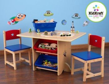 Star Table & 2 Chair Set-Primary Colours - by Kidkraft - Children's Furniture