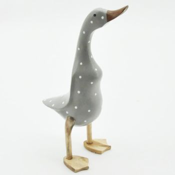 Duck Ornament - L15 x W15 x H45 cm - Grey/White