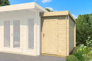 Bike Extension 2600-Log Cabin, Wooden Garden Room, Timber Summerhouse, Home Office - L150 x W290 x H210.9 cm