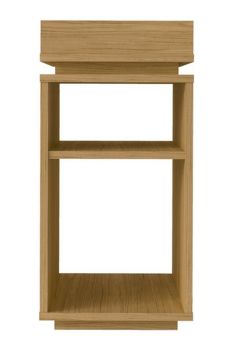 Naples Storage Side Table - L40 x W30 x H61.5 cm - Oak Effect