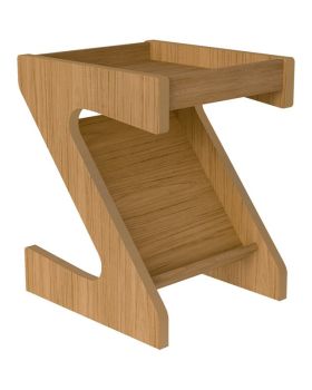 Naples Z Side Table - L40 x W45 x H55.5 cm - Oak Effect