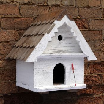 One Tier Dovecote (Large hole)  Traditional English Triangular Wall Mounted Birdhouse for Doves or Pigeons