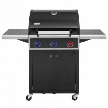 New Keansburg 3 Burner with Turbo Zone Barbecues - Stainless Steel - L63 x W136 x H114 cm - Black/Silver