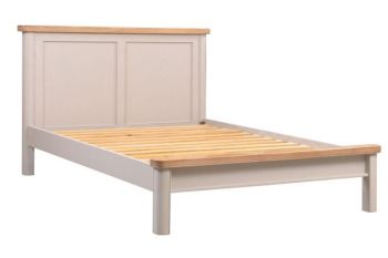 Bologna Painted 4 Ft 6in Panel Bed - L154 x W209 x H105 cm - Oak