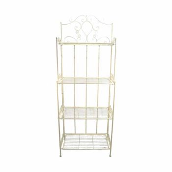 Blais Bakers Rack - Plant Stand - 4T - L60 x W33 x H160 cm - Cream