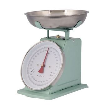 Weighing Scales - Metal/Stainless Steel/Acrylic - L21 x W14 x H25.5 cm - Leaf Green