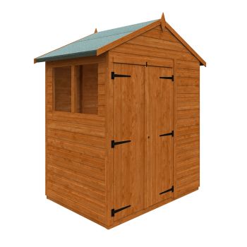 4x6 Flex Apex Double Door 12mm Flex - L123.8 x W175 x H213.5 cm - Solid Wood/Softwood/Pine - Burnt Orange